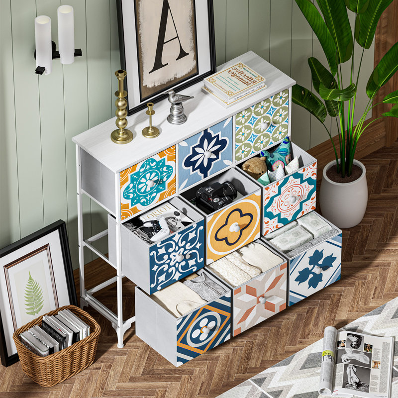 Bungalow Rose Michille Dresser for Bedroom 9 Drawer Dressers & Chests